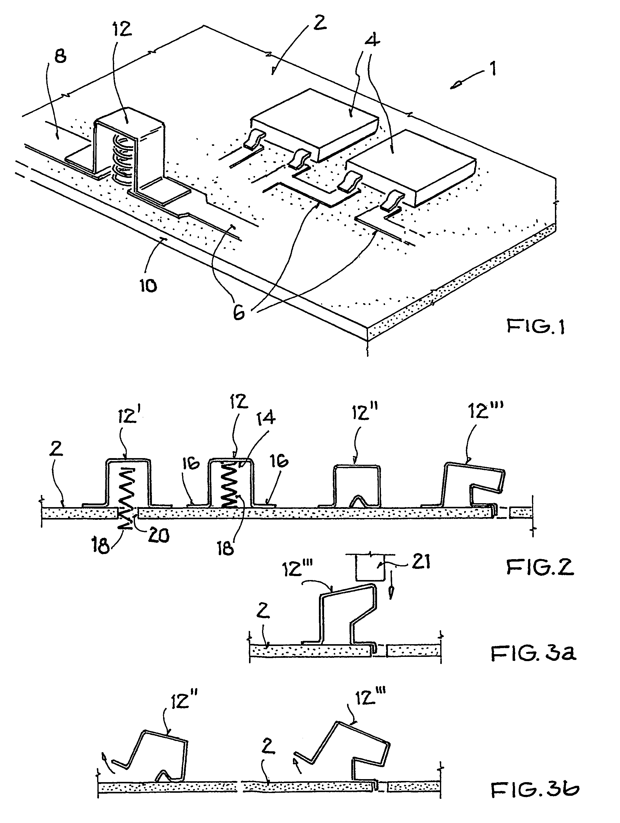 Electronic assembly having spring-loaded contact bridge with fuse function