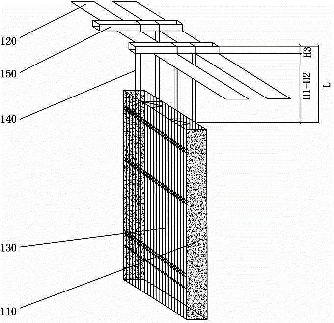 Cover-excavation construction method of composite wall of subway station and mobile side wall formwork trolley