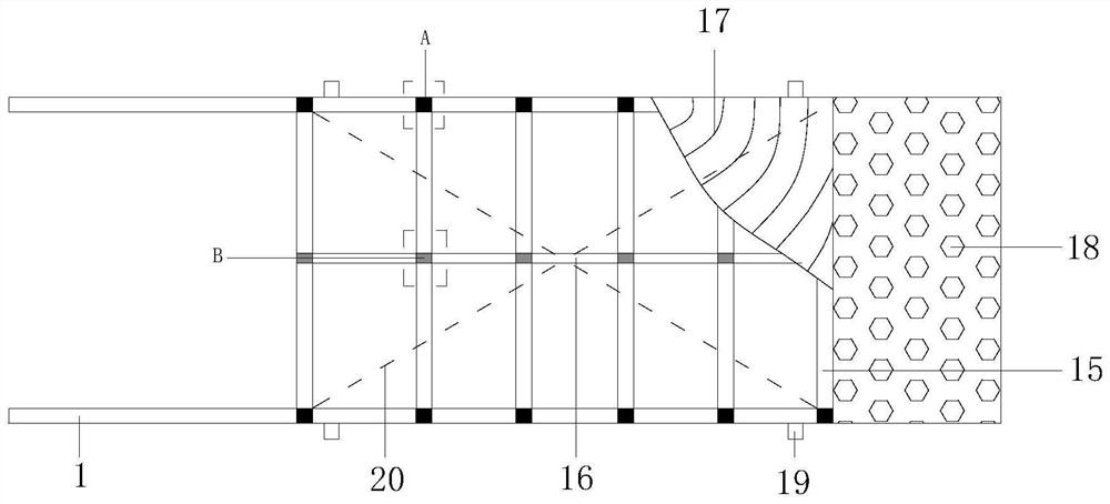 Tool type steel cantilever unloading platform and its construction method