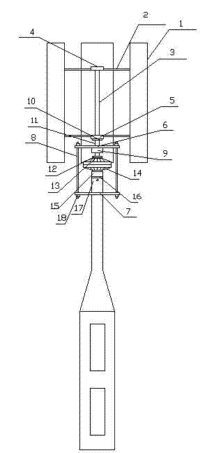 Structure for connecting vertical shaft windmill with power generator
