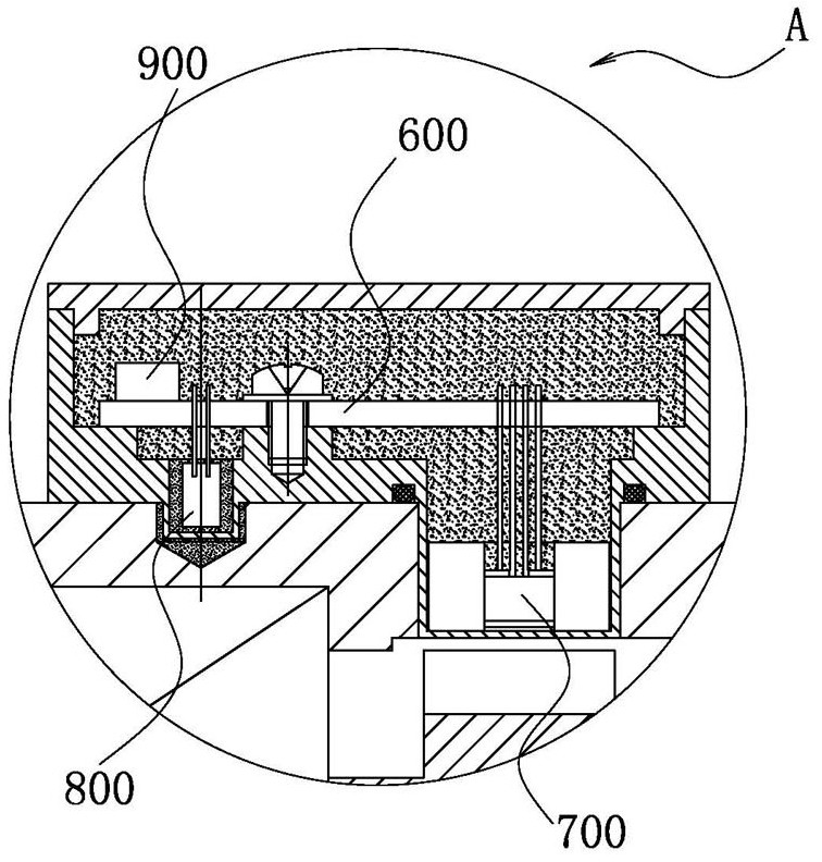Sensor for acquiring rotating speed, temperature and vibration signals and manufacturing method