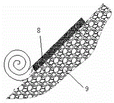 River and lake dike protection method implemented by fixing vegetation through straw and grass blankets