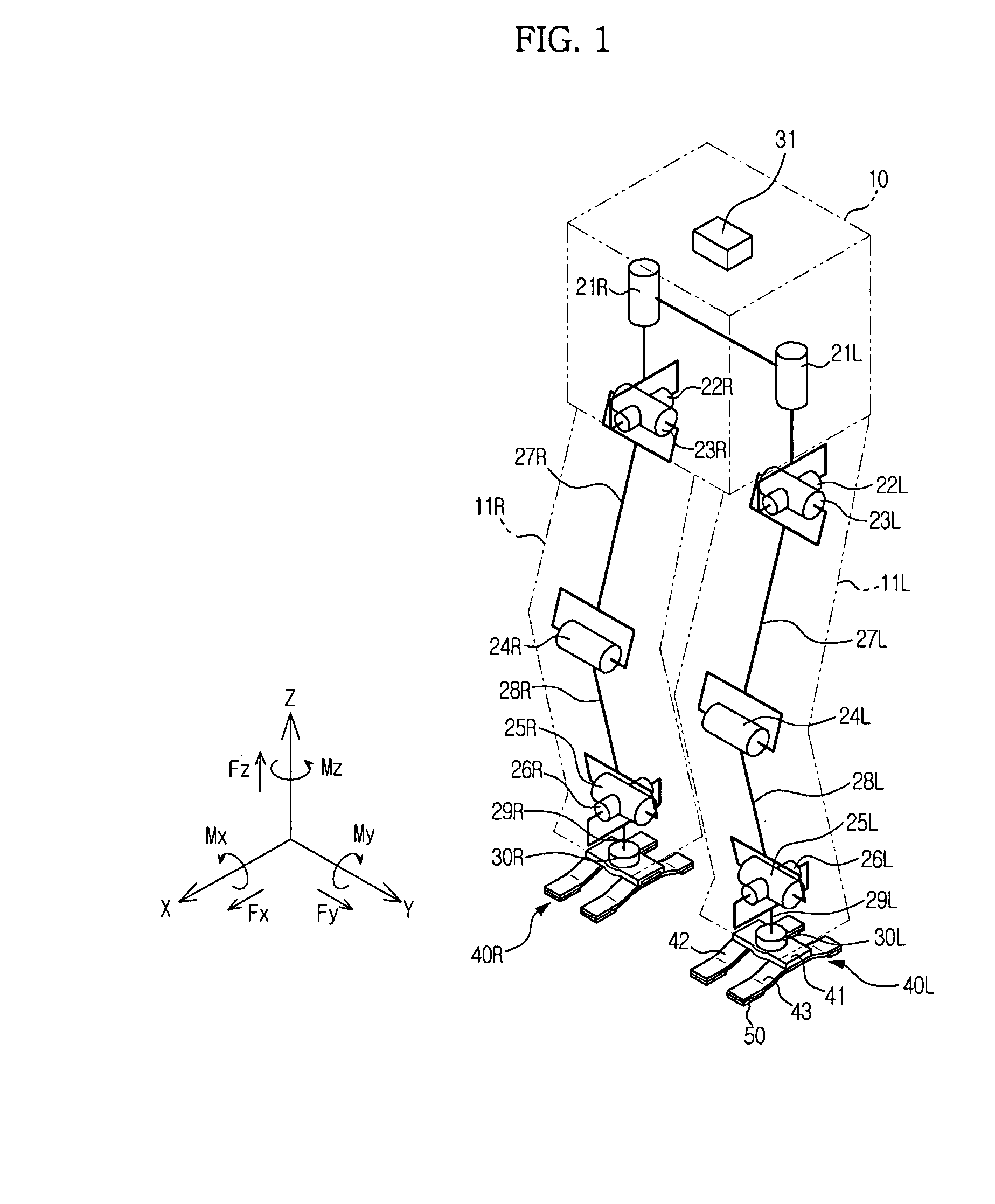 Foot of walking robot and walking robot having the same