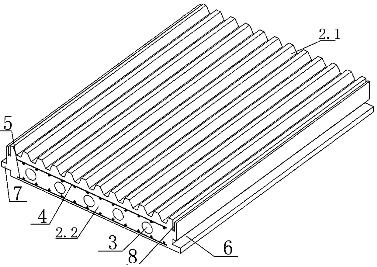 Prefabricated color steel tile-lightweight concrete composite roof board and construction method thereof