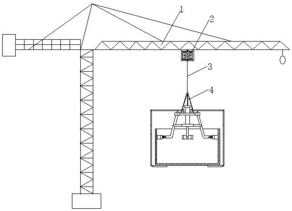 Hoisting equipment of tower crane for building construction