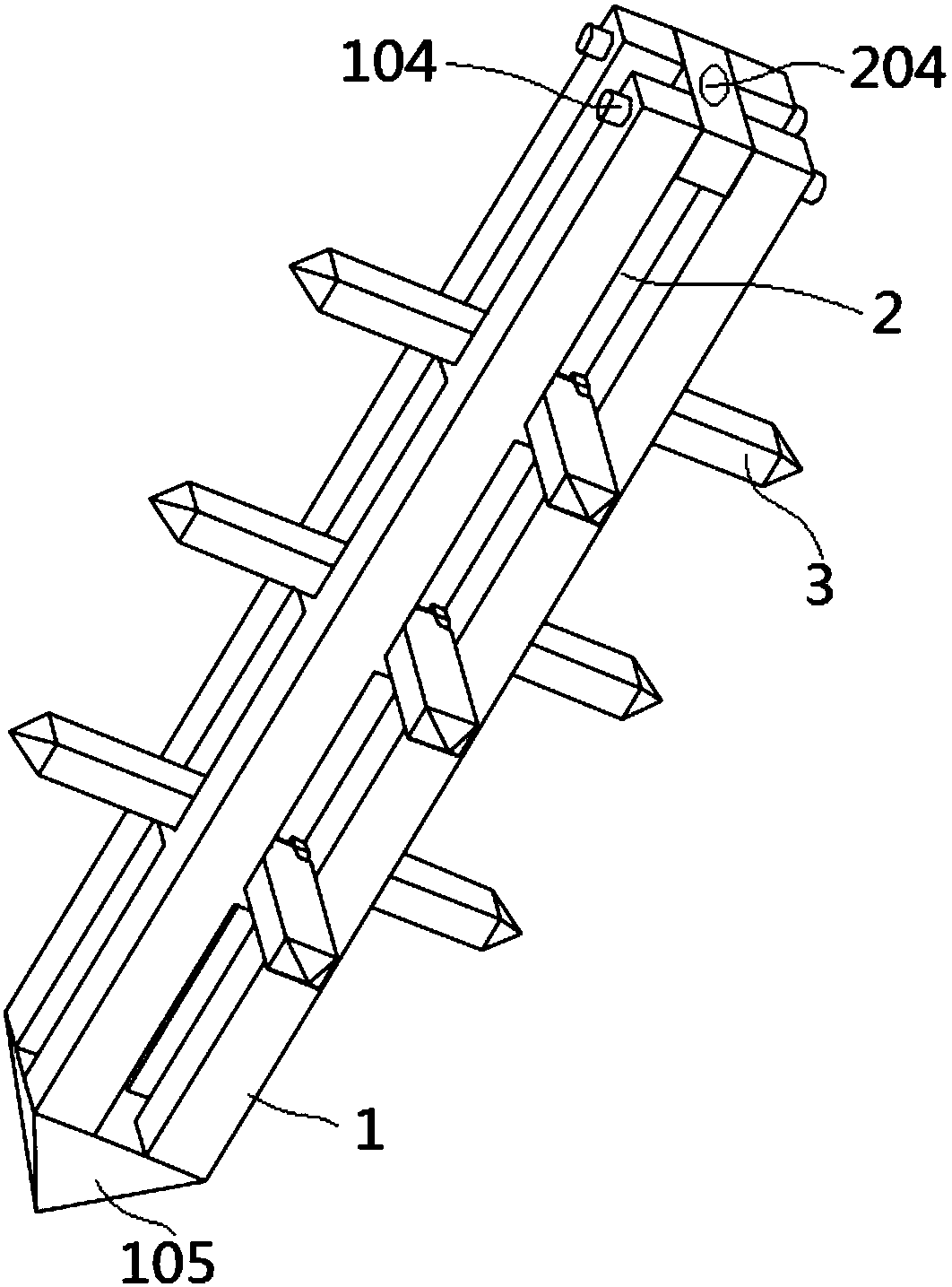 Fixing device for supporting rod of greenhouse