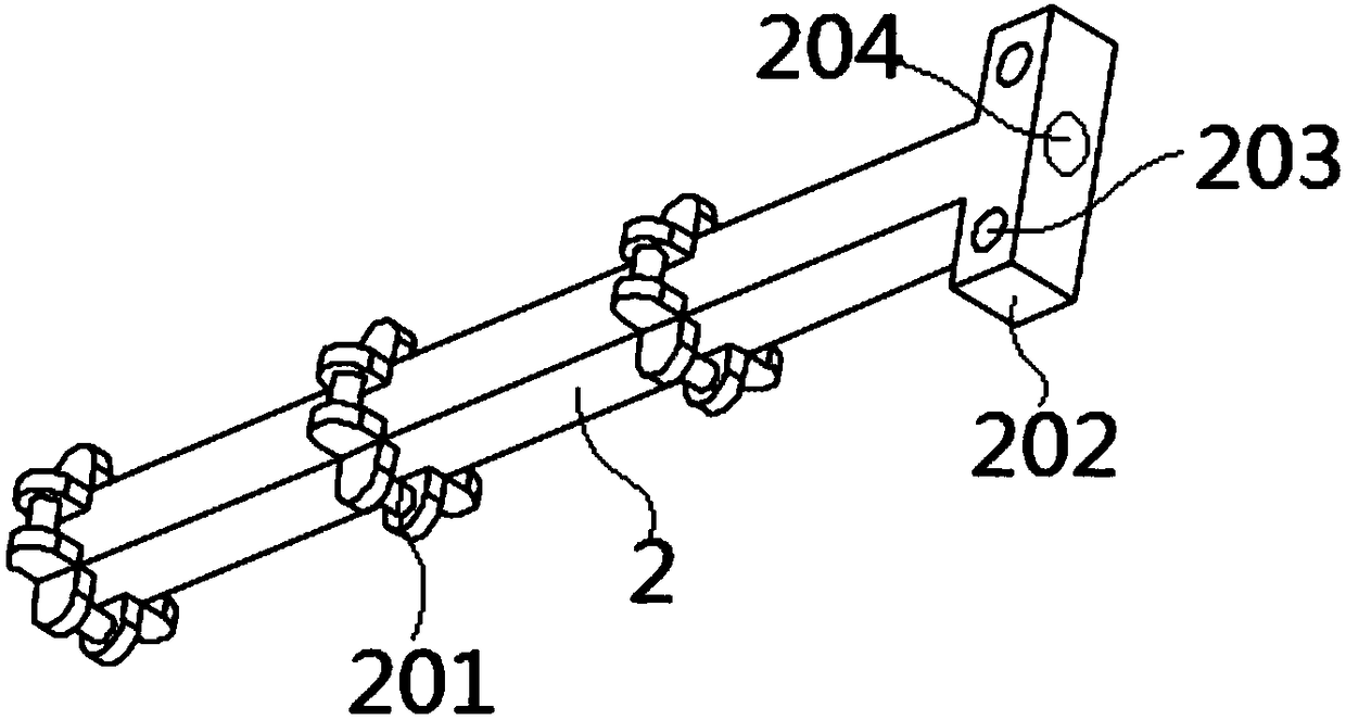 Fixing device for supporting rod of greenhouse