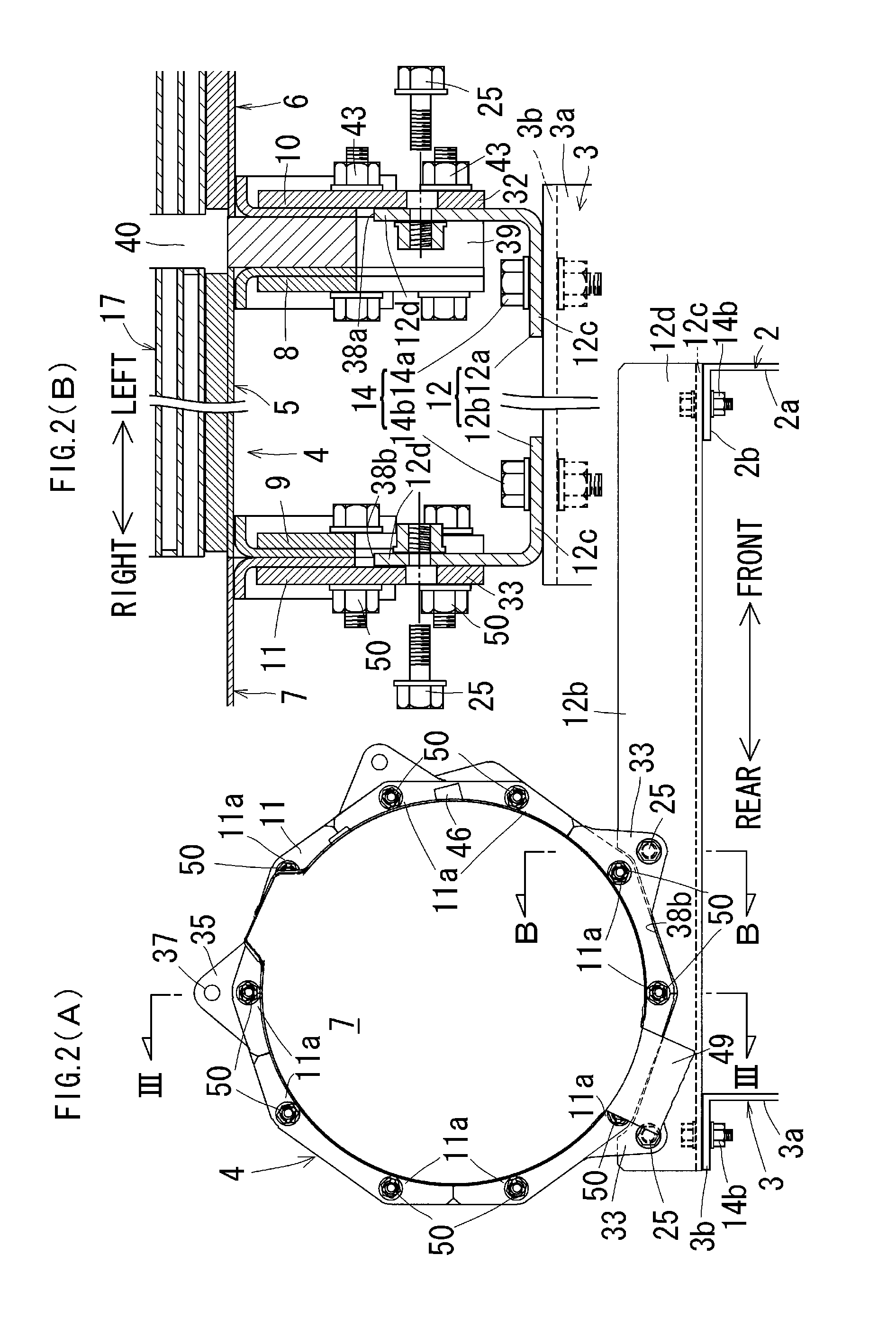 Engine with exhaust gas treatment apparatus