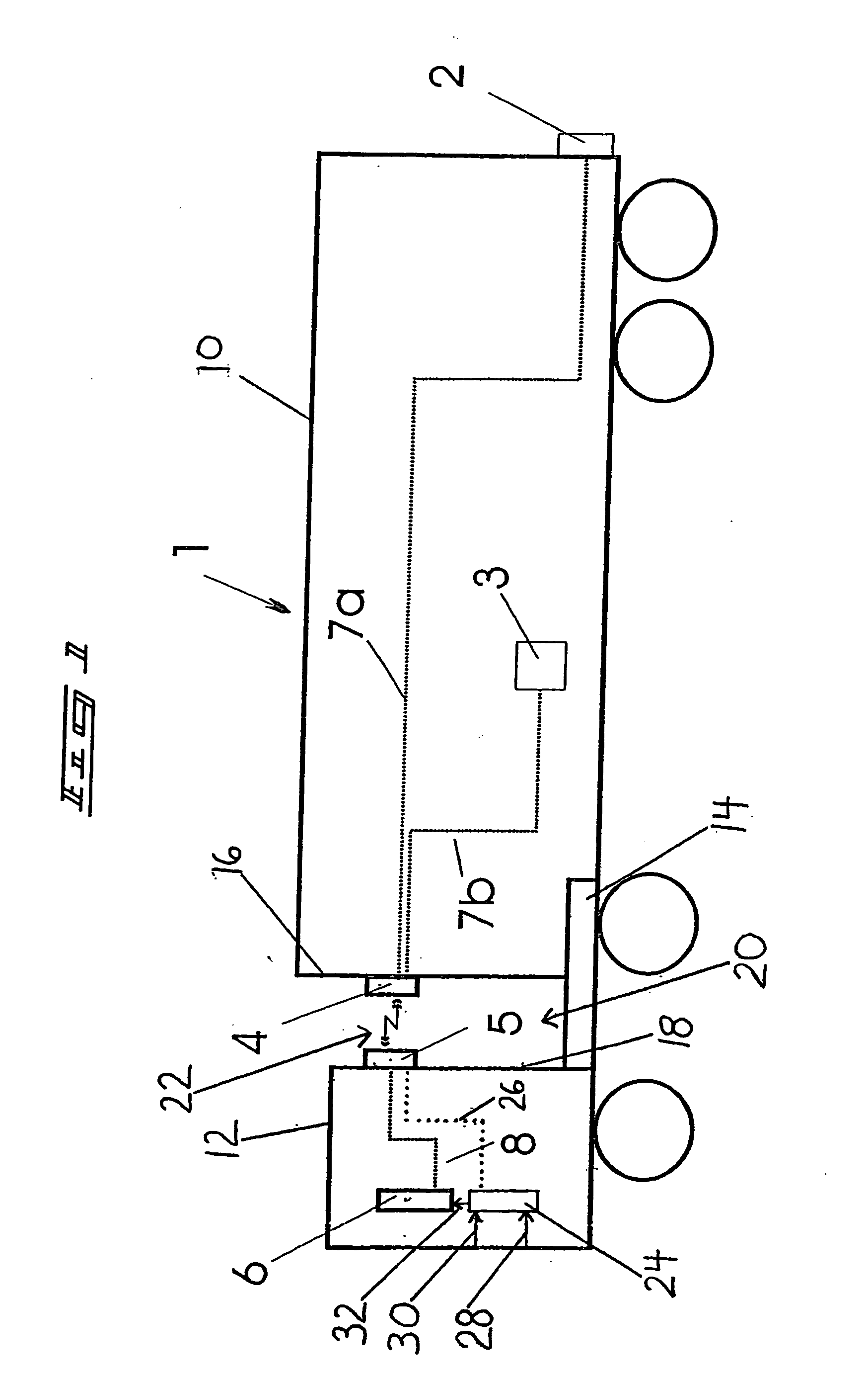 Wireless data transfer system for a tractor-trailer