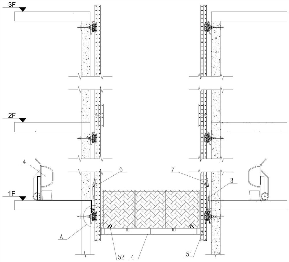 A hydraulic lifting unloading platform and its construction method