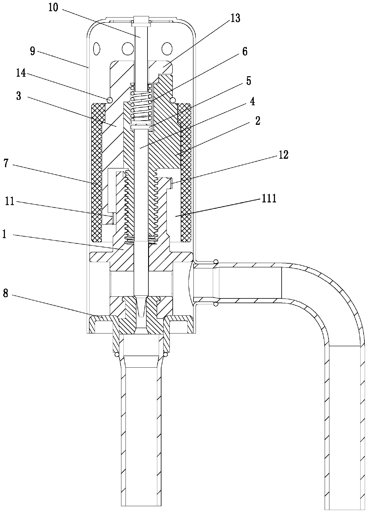 Thread transmission mechanism and electric valve containing thread transmission mechanism