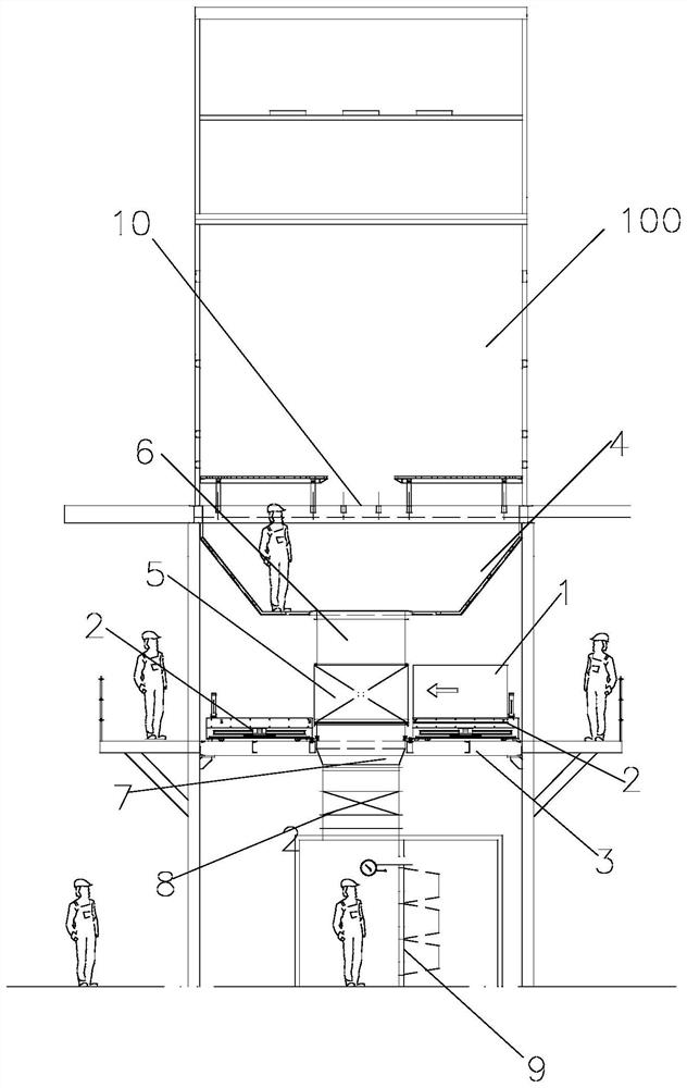 Paint mist treatment system capable of automatically replacing filtering module