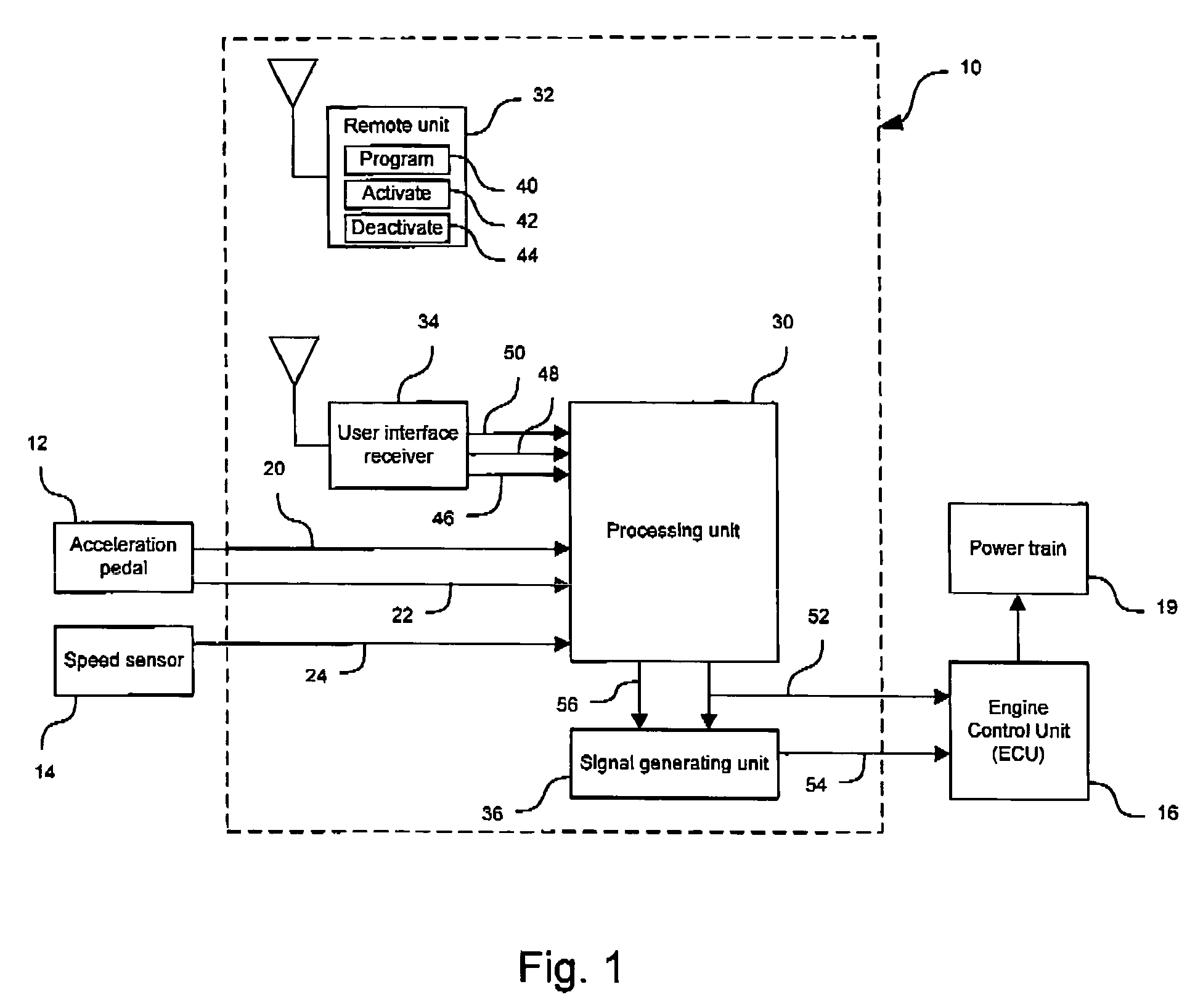 Vehicle speed limiting device