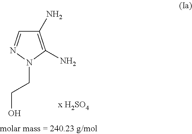 Agent for oxidatively dyeing hair containing specific combinations of developers and couplers