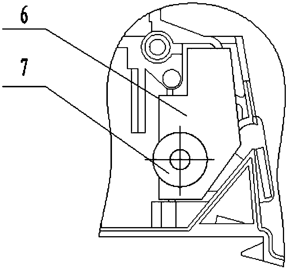 An arc extinguishing structure of a DC small circuit breaker