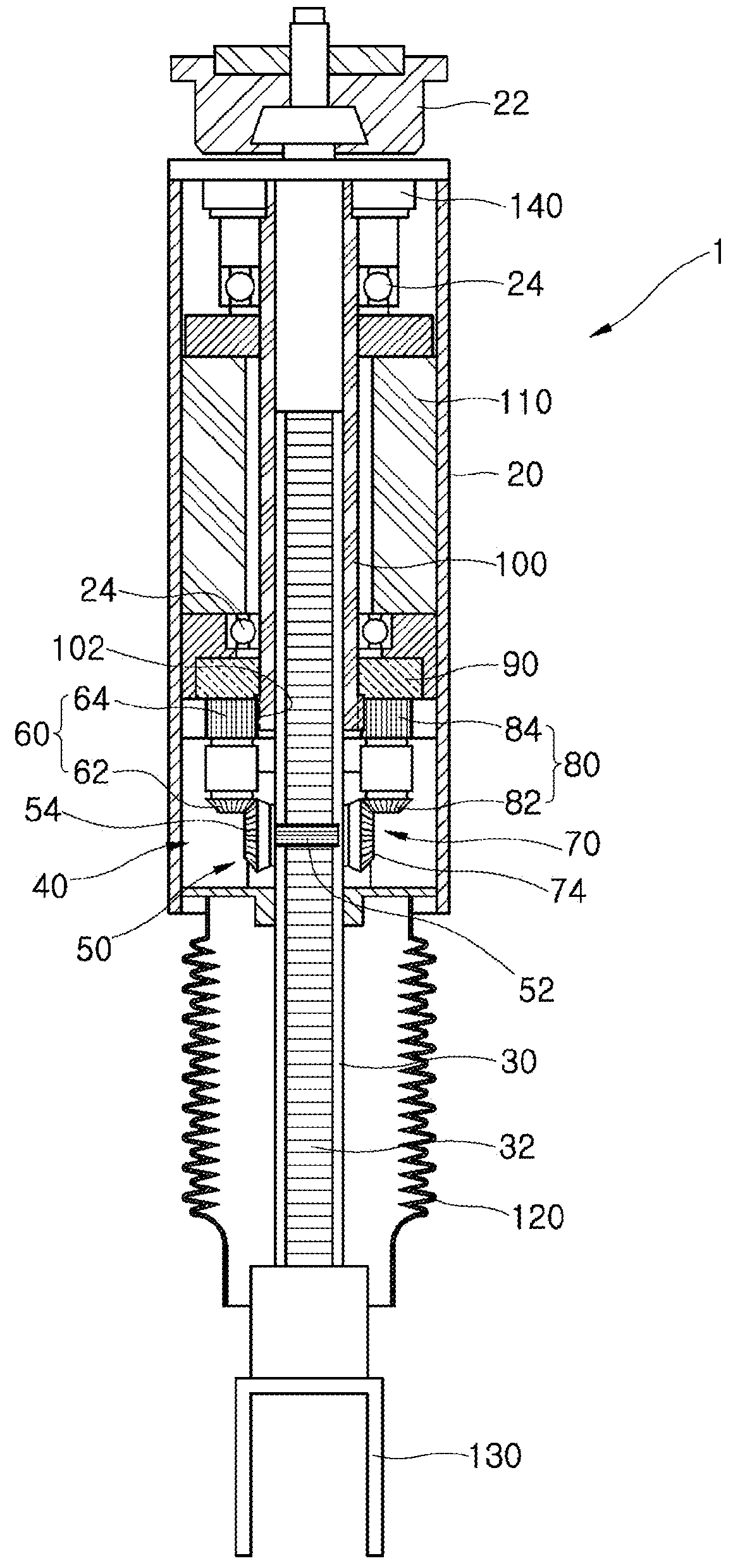 Electric damper for vehicle