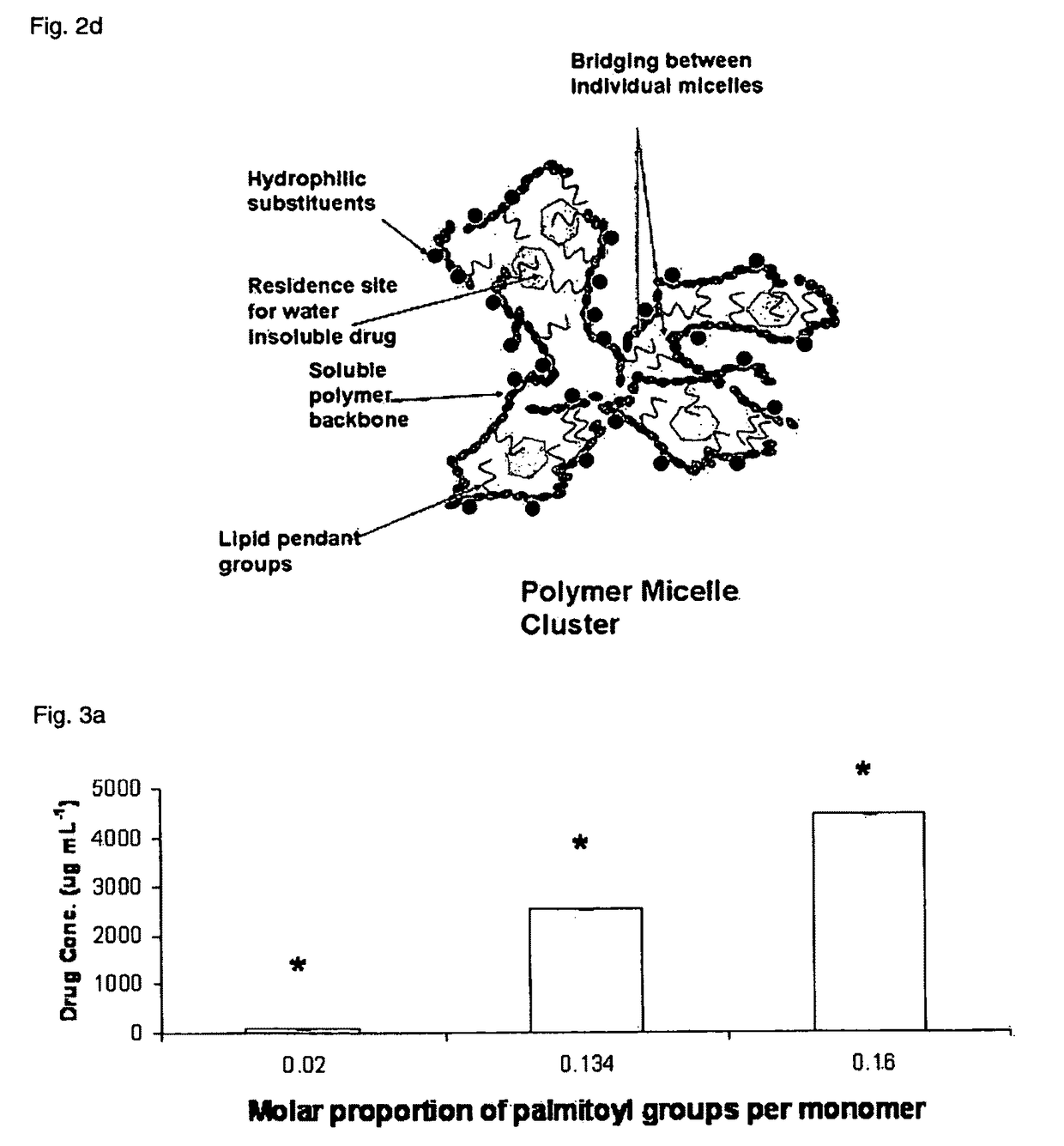 Polymeric micellar clusters and their uses in formulating drugs