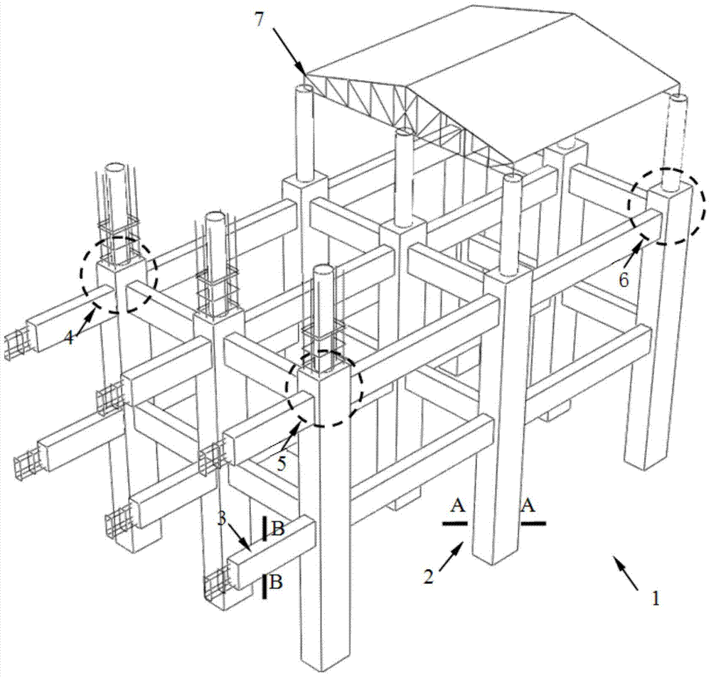 A steel tube concrete composite frame structure system