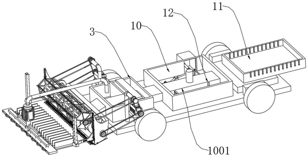 Agricultural rice harvesting device