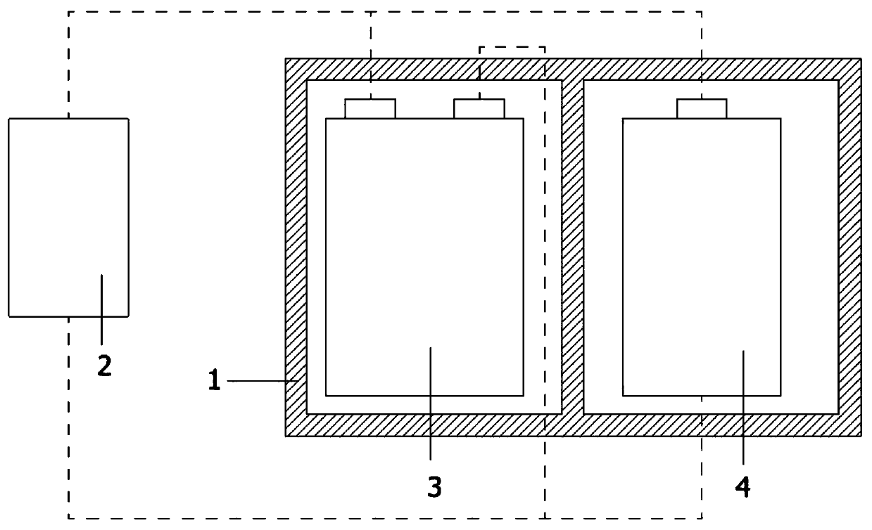 A parallel power supply system of zinc-silver reserve battery and heat battery