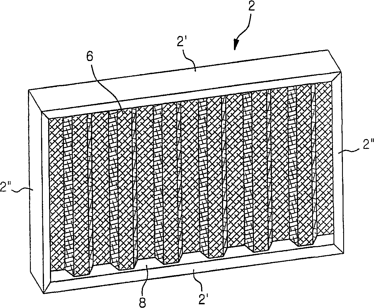 Chemical filters using metallic compounds and preparation method thereof