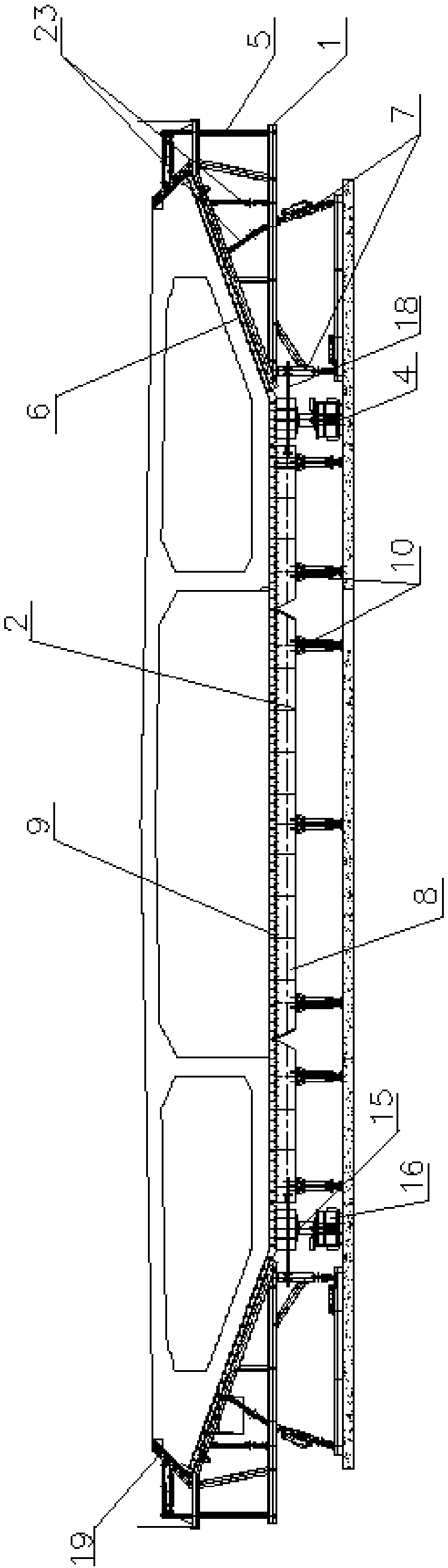 Prefabricated form for PK section concrete box beam segment