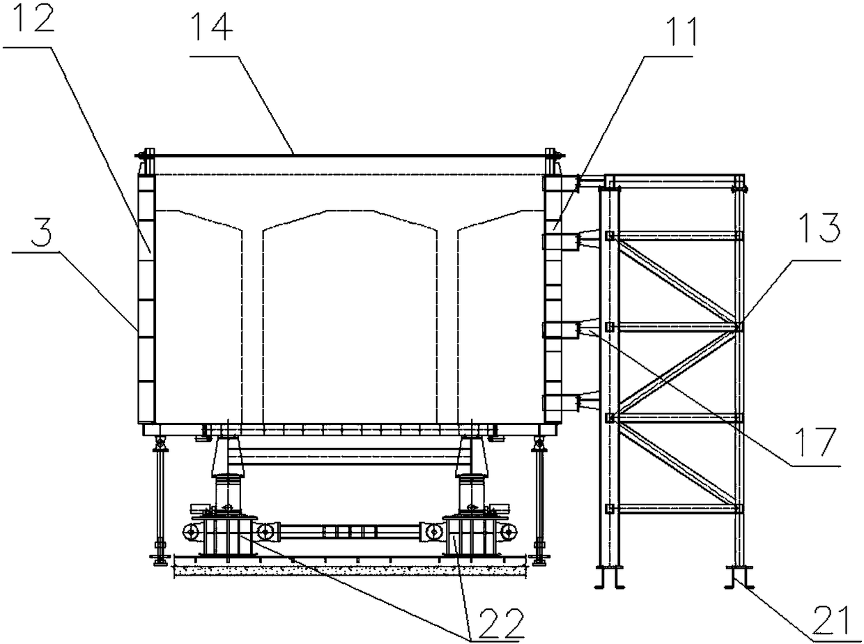 Prefabricated form for PK section concrete box beam segment