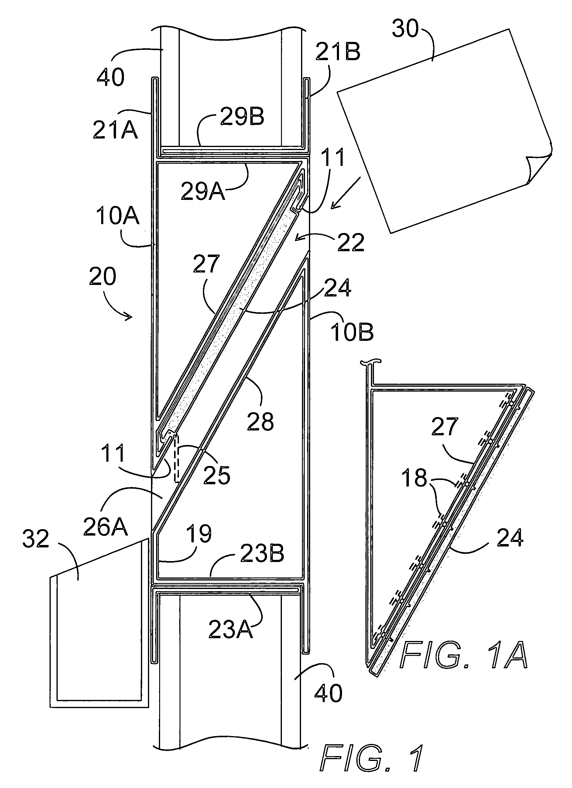 Adjustable size intumescent lined wall passthrough slot