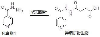 Isoniazide derivative, homogeneous enzyme immunoassay reagent and preparation method