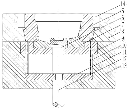 Combined plastic forming method of automobile hub and matching forming mold of automobile hub