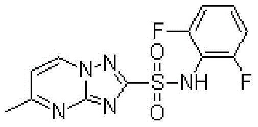 A kind of mixed herbicide containing sulfasulfuron-methyl, dithiopyr and flumesulam