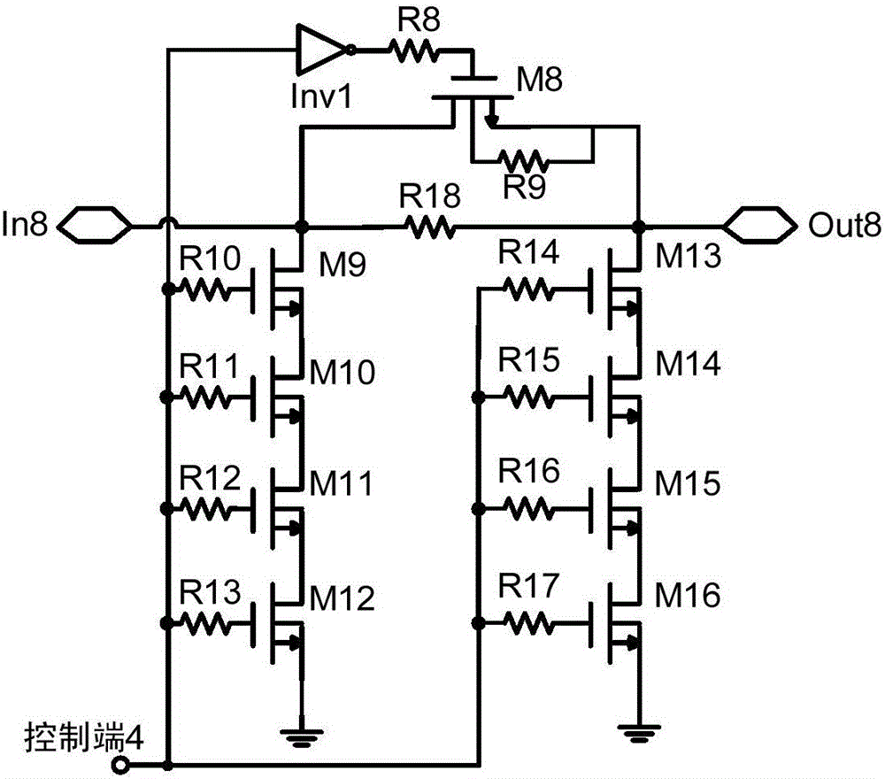 Semi-distributed passive variable attenuator