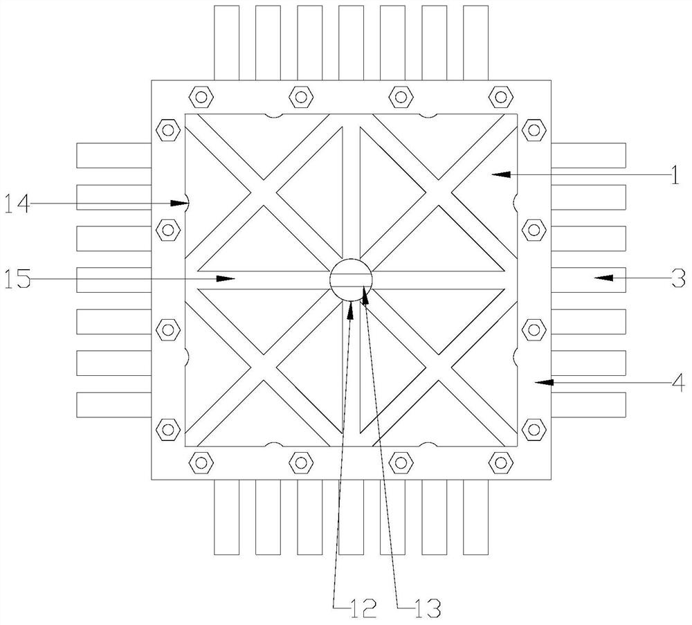 Anti-floating honeycomb core