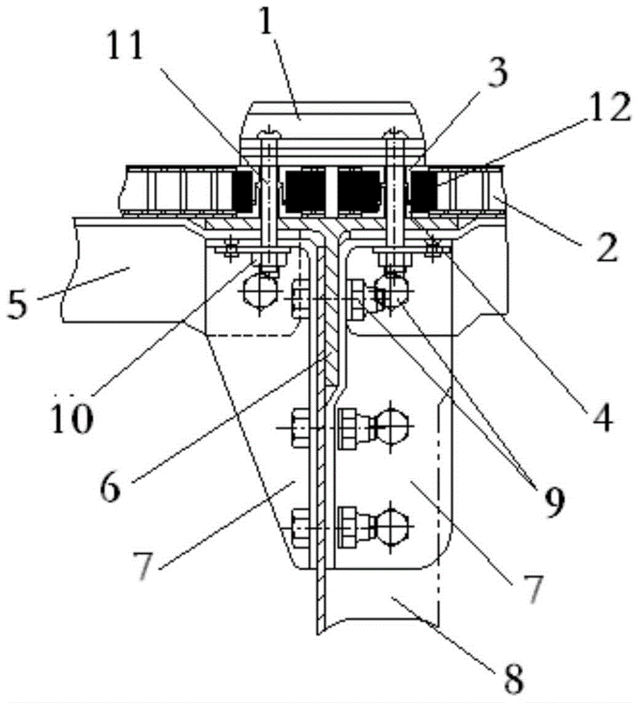 A method of installing a tethering structure on an aircraft composite floor