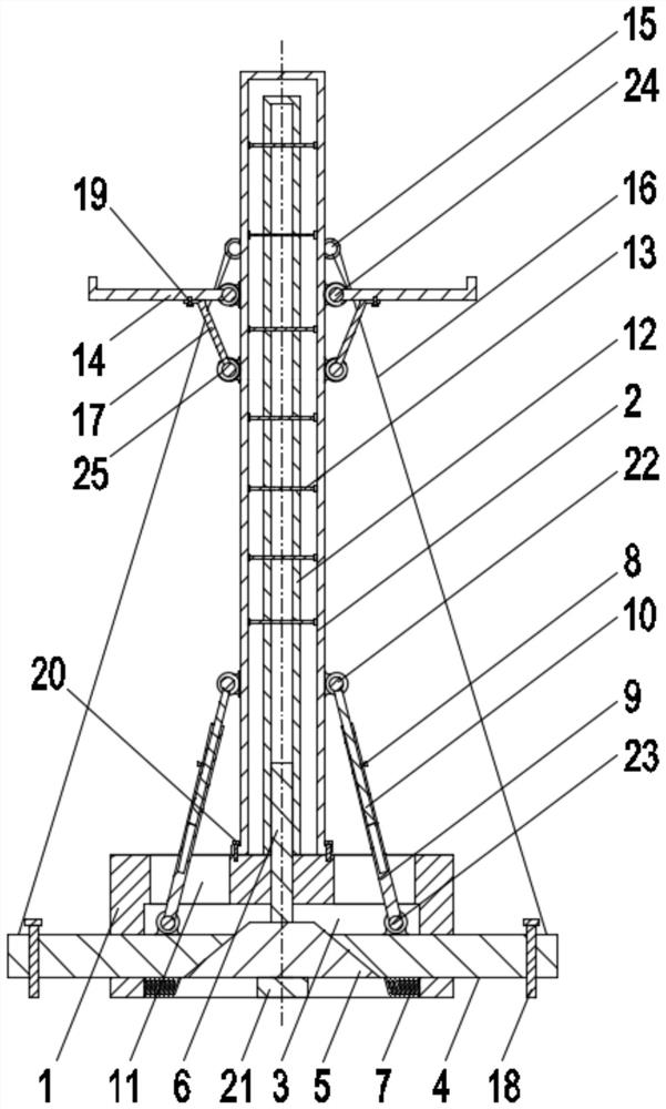 Holding pole structure