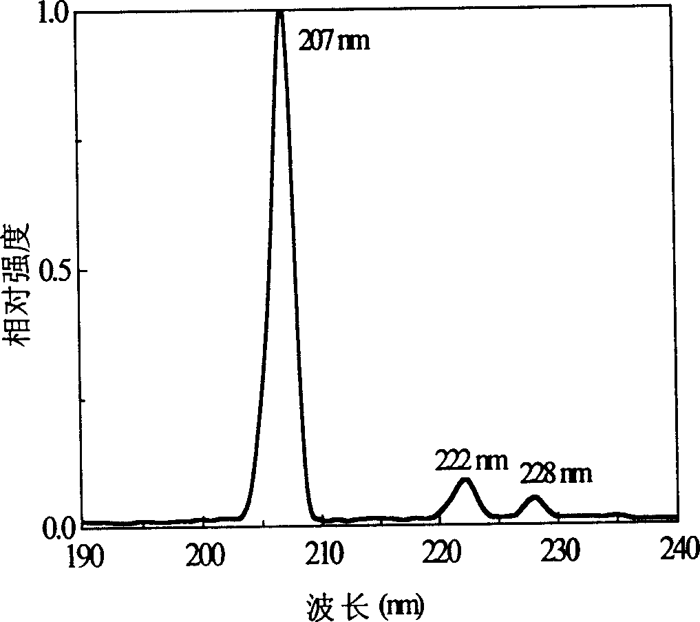 Electrodes microwave discharging light with 190nm and 207nm quasi-molecule and use thereof