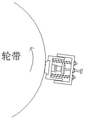 A Pressure Adjustable Rotary Kiln Wheel Belt Grinding Device