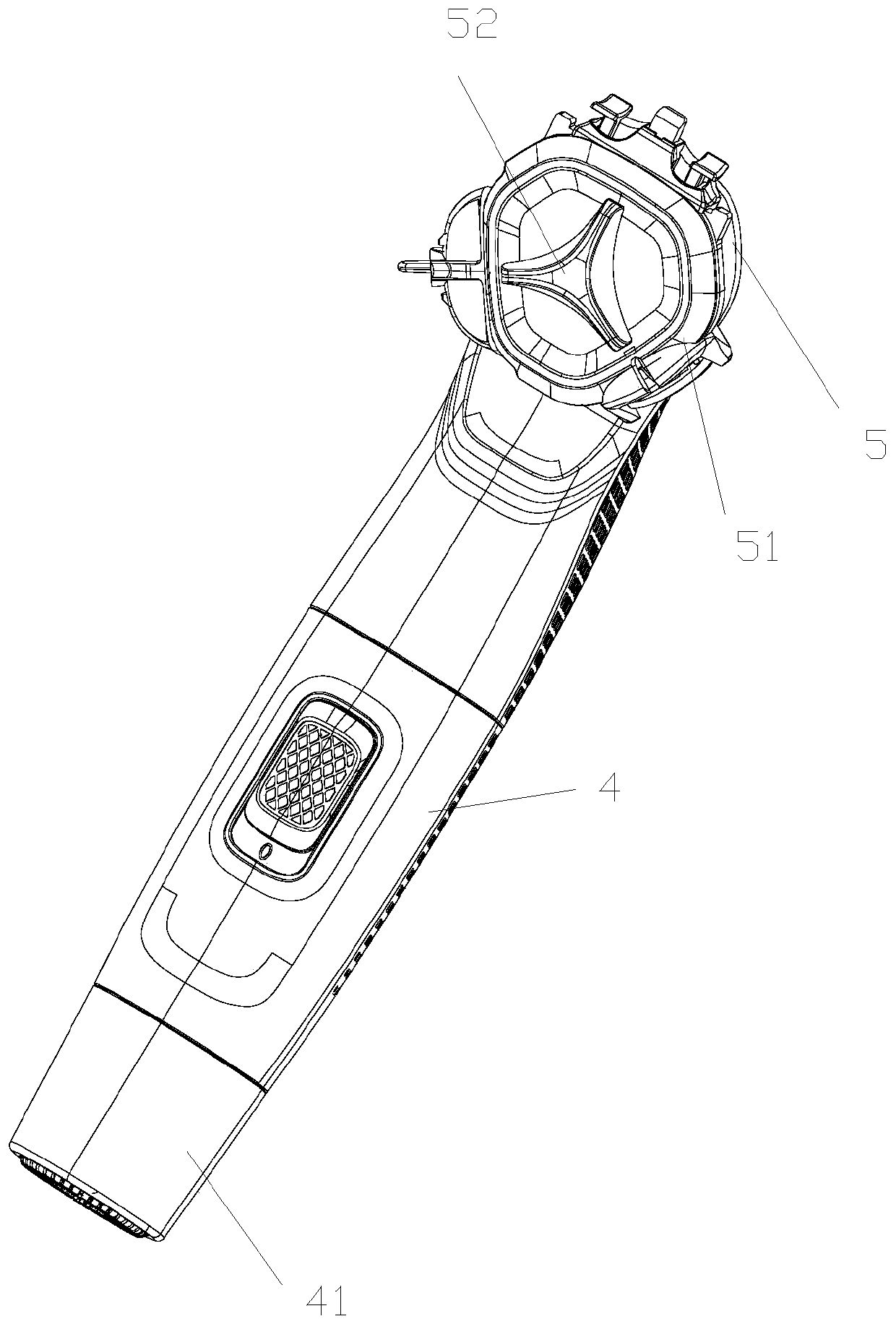 Shaver with multi-structure scraper head connecting structures