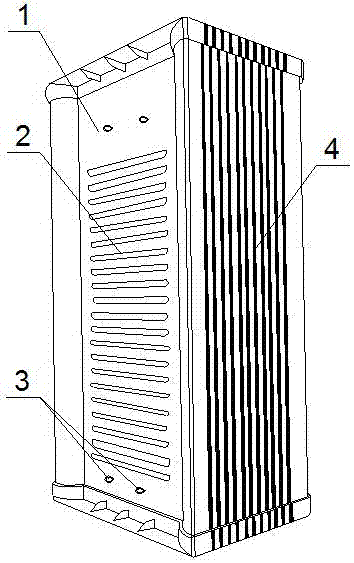 Digital sound column installed on concrete pole