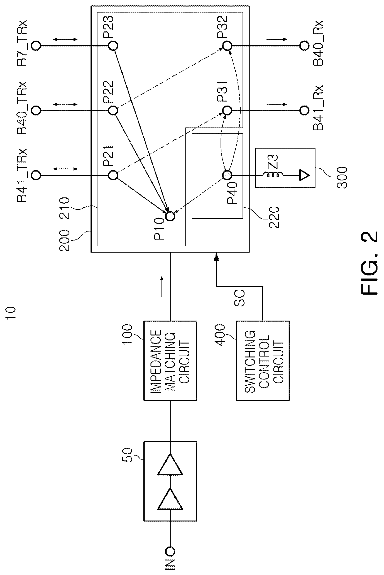 Band selection switch circuit and amplifier