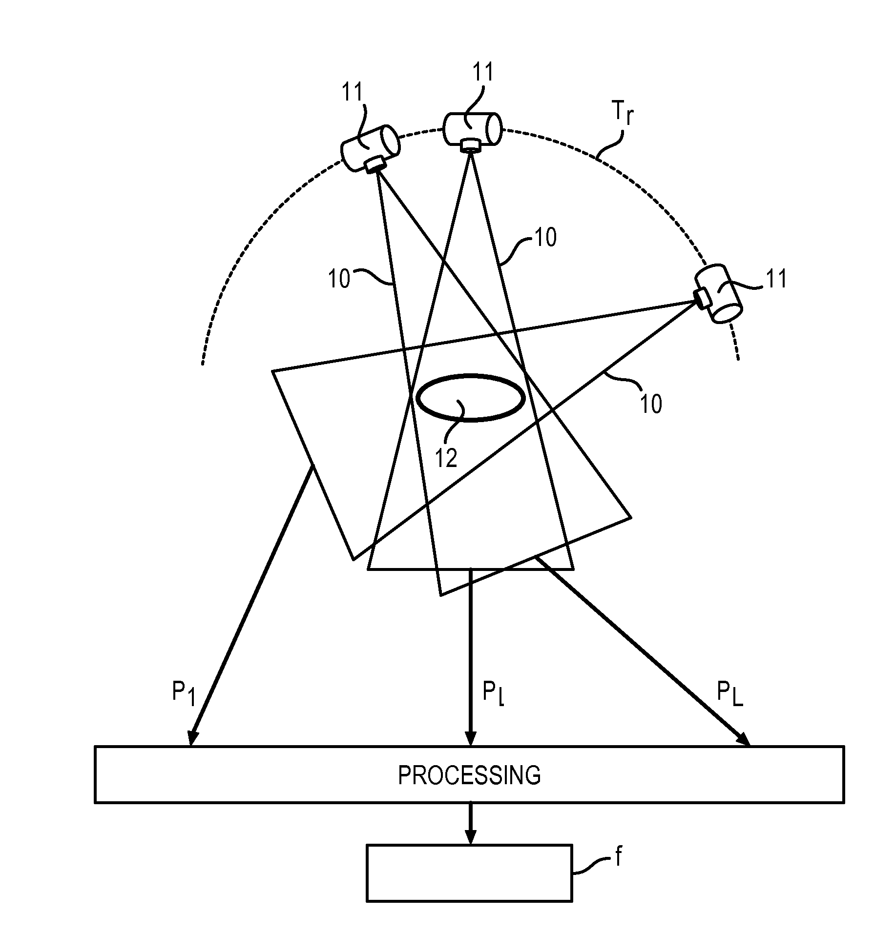 Tomographic reconstruction of a moving object