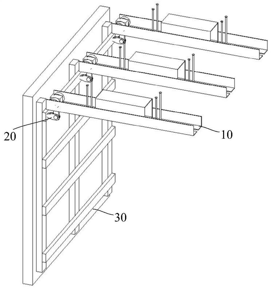 Formwork moving device for climbing formwork and construction method thereof