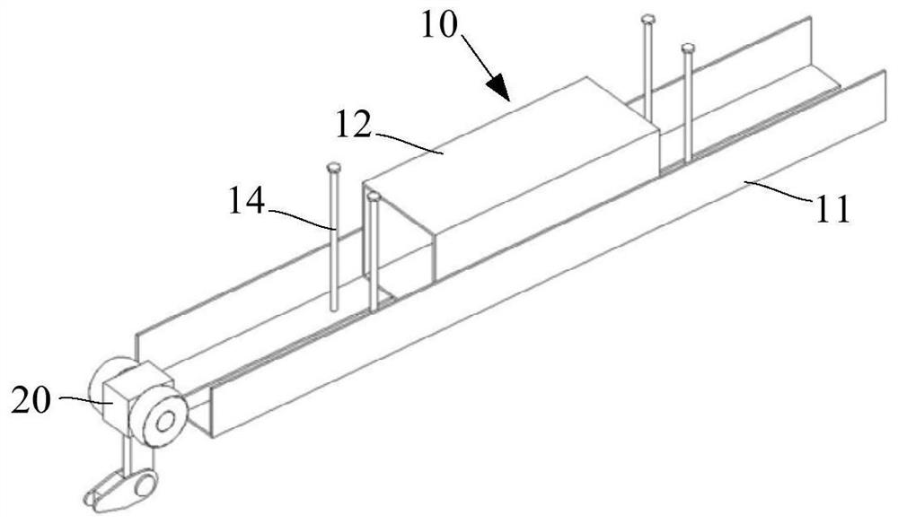 Formwork moving device for climbing formwork and construction method thereof