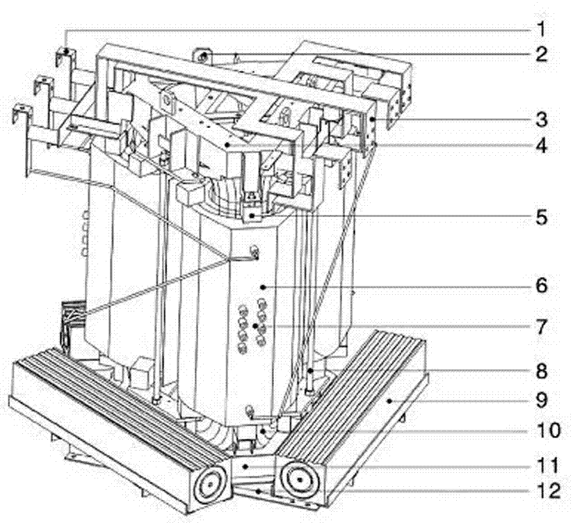 Dry-type transformer with three-dimensional core