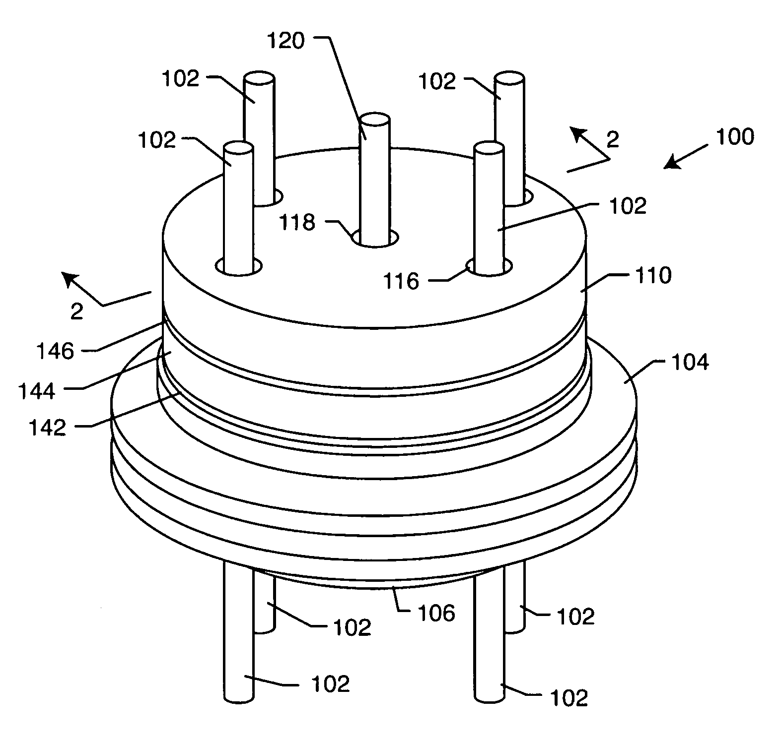 Feedthrough filter capacitor assembly with internally grounded hermetic insulator