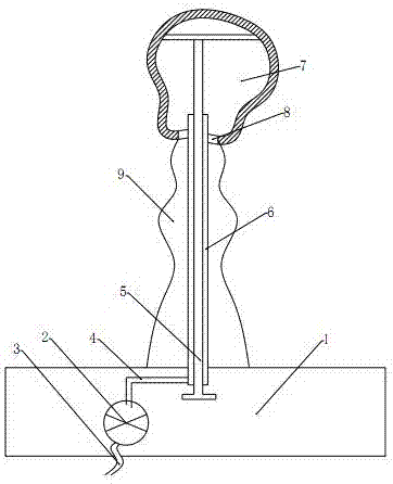 Indoor and outdoor automatic fountain device with dangling visual sense