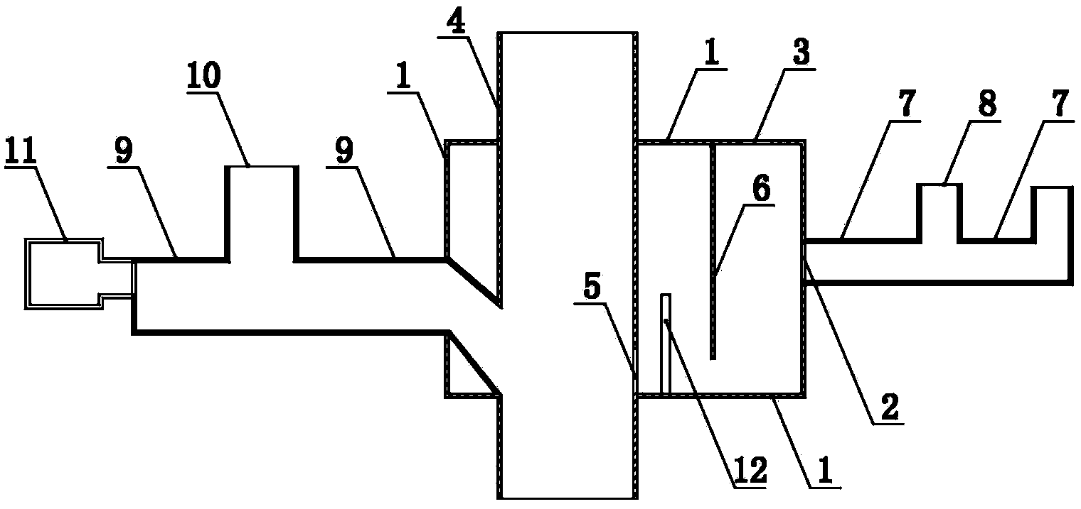 Pipeline connection device for preventing overflow return and sludge