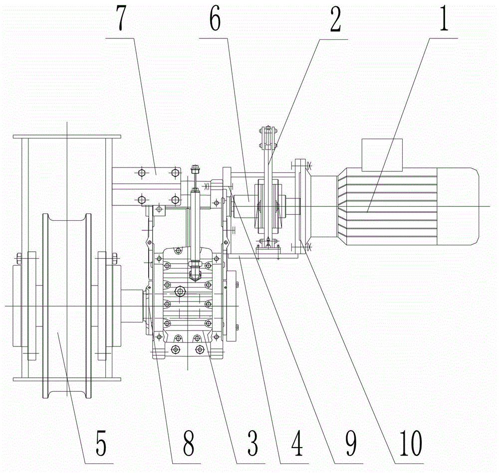 Cart running mechanism for bridge cranes