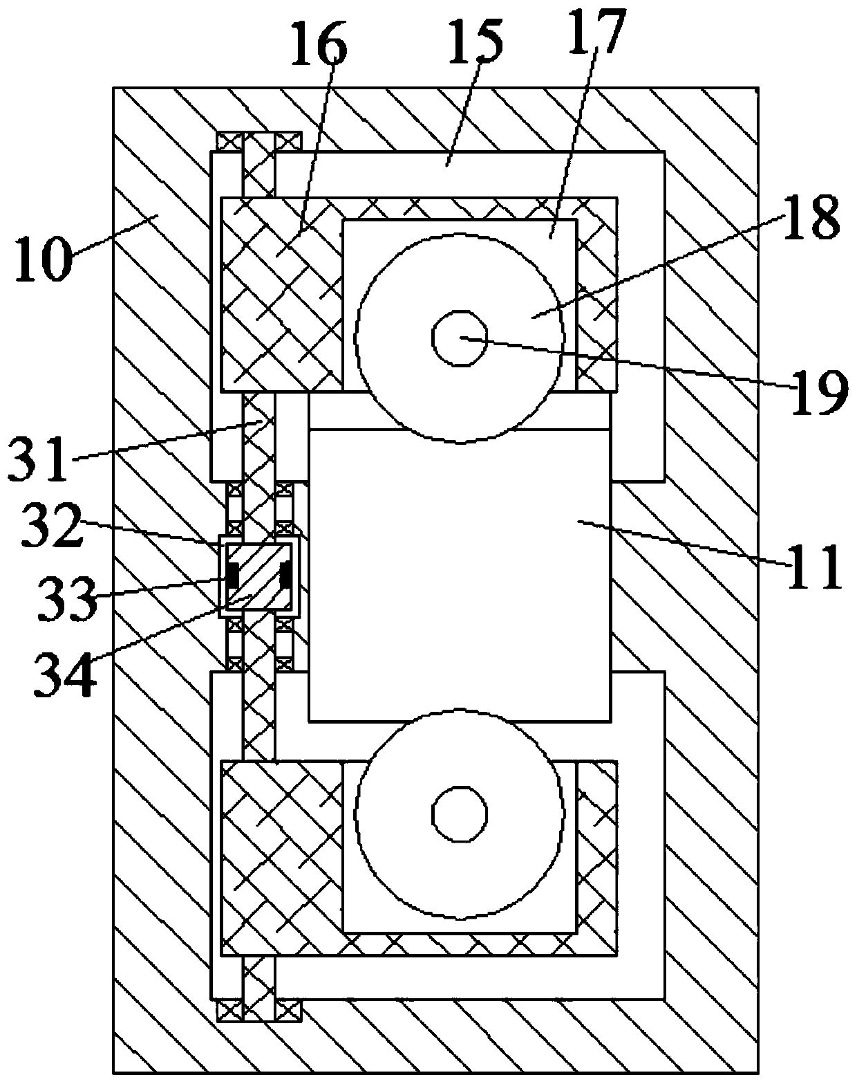 Thin wood chip processing device