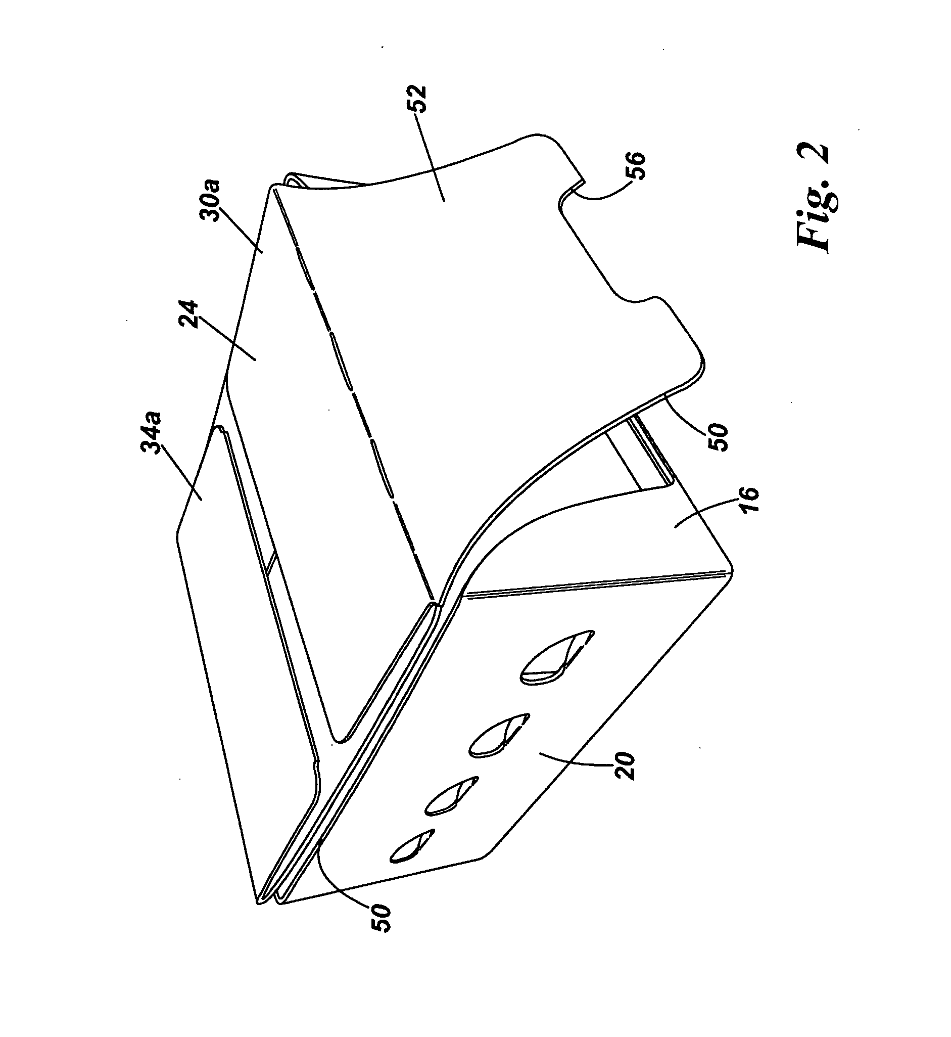 Packaging container, blank and method of forming a packaging container